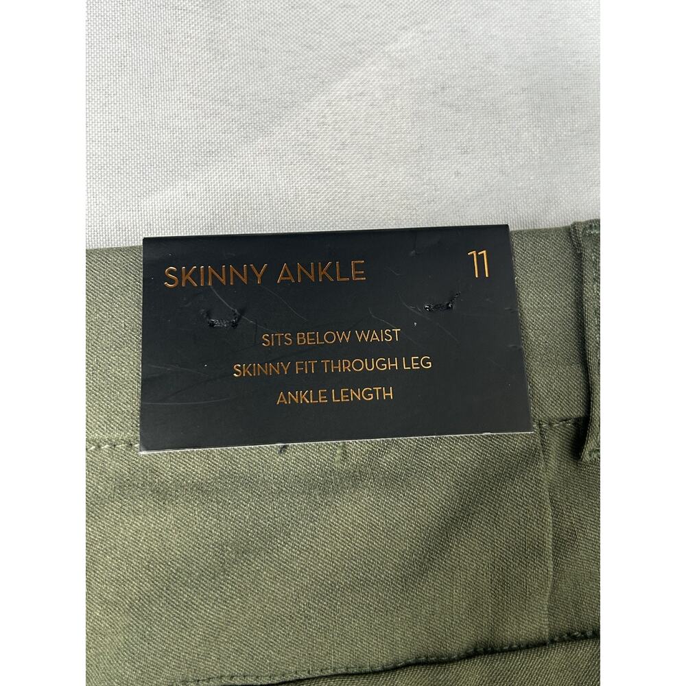 Takara Womens Skinny Stretch Ankle Pant Size 11 Olive Green New w/ Tags - Picture 5 of 11